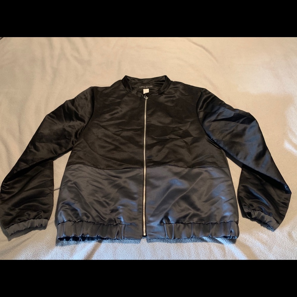 Two-Tone: Black and Grey Bomber Jacket